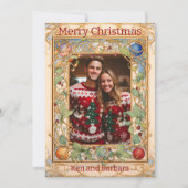 Persoonlijke Kerstkrans Thema Feestdagenkaart (Voorkant)