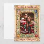 Persoonlijke Kerstkrans Thema Feestdagenkaart (Voorkant / Achterkant)