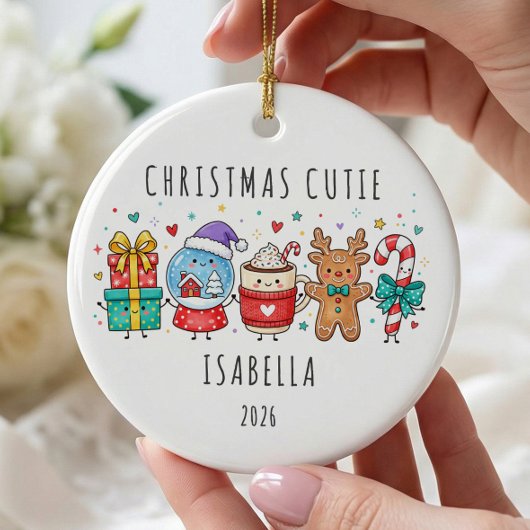 Persoonlijke Kerstkrul Keramisch Ornament
