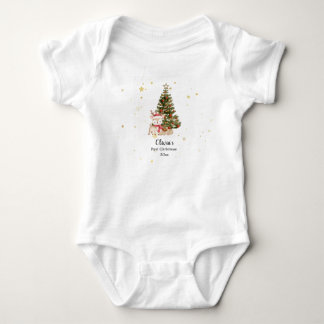 Persoonlijke Kerstkussen voor Baby's Eerste Kerstm Romper