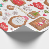 Persoonlijke kerstLabels Cadeaupapier (Hoek)