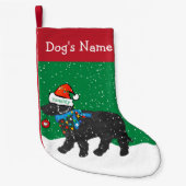 Persoonlijke kerstlabradoodle Naughty Kleine Kerstsok (Voorkant)