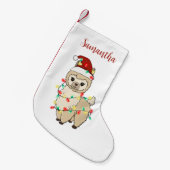 Persoonlijke kerstlama's Trendy Kleine Kerstsok (Voorkant (Hangend))