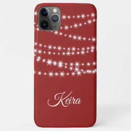 Persoonlijke kerstlampjes op rode iPhone-draagtas Case-Mate iPhone Case