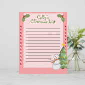 Persoonlijke kerstlijst met Snowman (Staand voorkant)