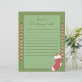 Persoonlijke kerstlijst voor de Kerstman (Staand voorkant)