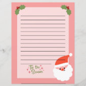 Persoonlijke kerstlijst voor de kerstman (Achterkant)