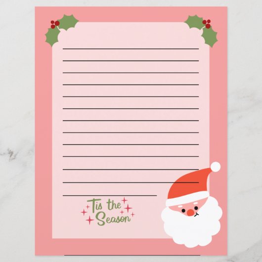 Persoonlijke kerstlijst voor de kerstman (Achterkant)