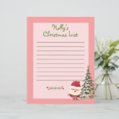 Persoonlijke kerstlijst voor de Kerstman (Staand voorkant)