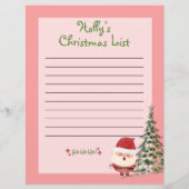 Persoonlijke kerstlijst voor de Kerstman (Voorkant)