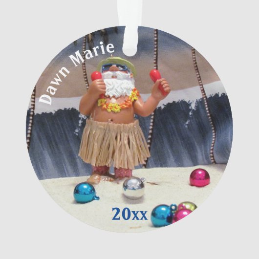 Persoonlijke kerstman - Acrylversiering Ornament (achterkant)