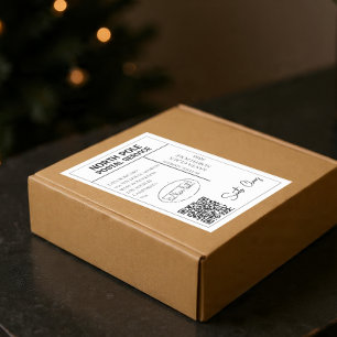 Persoonlijke kerstman adreslabels sticker