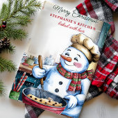 Persoonlijke kerstman bakt kerstkoekjes theedoek