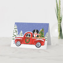 Persoonlijke kerstman Berner Dogs Red Truck