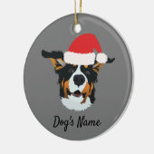 Persoonlijke kerstman Bernese Mountain Dog Keramisch Ornament (Links)