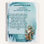 Persoonlijke Kerstman Brief Van Rendier Noordpool Notitieboek (Voorkant)