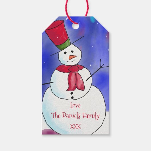 Persoonlijke kerstman cadeaulabel (Voorkant)