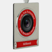 Persoonlijke Kerstman Cameraversiering Verzilverd Banner Ornament (Rechts)