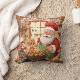 Persoonlijke Kerstman Chef Pasta Avond Kussen
