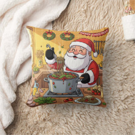 Persoonlijke Kerstman Chef Pasta Avond Kussen