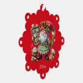 Persoonlijke Kerstman Dwerg Backen Ornament Kaart (Rechts)