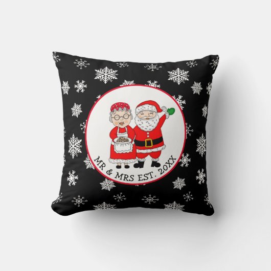 Persoonlijke Kerstman en vrouw Kussen (Voorkant)