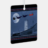 Persoonlijke kerstman, F16 Jet, Red Biplane Kerstm Metalen Ornament (Voorkant Rechts)