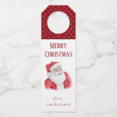 Persoonlijke Kerstman Flessen Hanger voor de Feest (Voorkant)