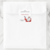 Persoonlijke Kerstman Gebakjes Kerstmis Vierkante Sticker (Tas)