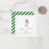 Persoonlijke Kerstman Geschenk Bijgevoegde Kaart Notitiekaartje (Voorkant / Achterkant in situ)