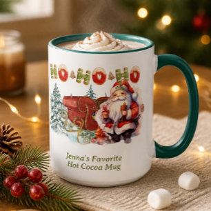 Persoonlijke kerstman Ho-Ho-Ho koffiemok Mok