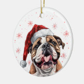 Persoonlijke Kerstman-Hond Keramisch Ornament (Links)