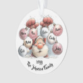 Persoonlijke Kerstman in Sneeuw Acryl Ornament (voorkant)