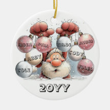 Persoonlijke Kerstman in Sneeuw Keramische Versier