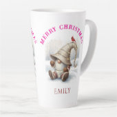 Persoonlijke Kerstman Kabouter Waterverf Latte Mok (Rechterhoek)