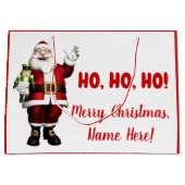 Persoonlijke Kerstman Kerst Groot Cadeauzakje (Voorkant)