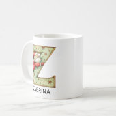 Persoonlijke Kerstman Kerst Monogram Initiaal Z Koffiemok (Voorkant links)