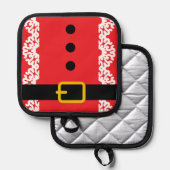 Persoonlijke Kerstman Kerst Pannenlap (Voorkant / Achterkant)