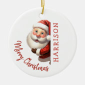 Persoonlijke Kerstman Kerst voor Kinderen Keramisch Ornament (Voorkant)
