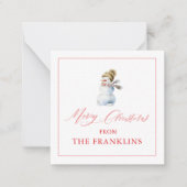 Persoonlijke Kerstman Kerstcadeau Bijgevoegde Kaar Notitiekaartje (Voorkant)