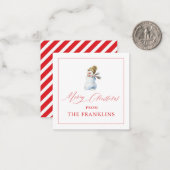 Persoonlijke Kerstman Kerstcadeau Bijgevoegde Kaar Notitiekaartje (Voorkant / Achterkant in situ)