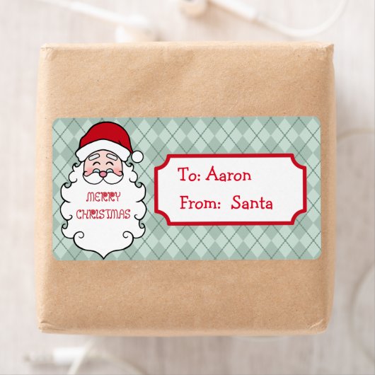 Persoonlijke Kerstman Kerstcadeautags Etiket (Insitu)