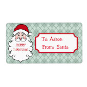 Persoonlijke Kerstman Kerstcadeautags Etiket (Voorkant)