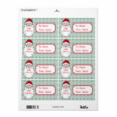 Persoonlijke Kerstman Kerstcadeautags Etiket (Full Sheet)