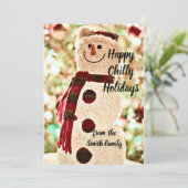 Persoonlijke Kerstman Kerstkaart (Staand voorkant)