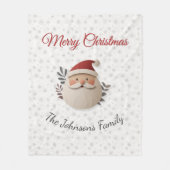 Persoonlijke Kerstman Kerstmis – Aangepaste Famili Fleece Deken (Voorkant)