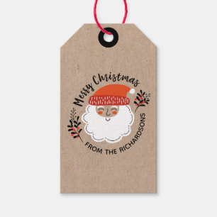 Persoonlijke Kerstman Kerstmis Cadeaulabel