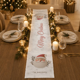 Persoonlijke Kerstman Kerstmis – Familienaam Medium Tafelloper