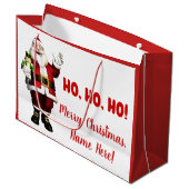 Persoonlijke Kerstman Kerstmis Groot Cadeauzakje (Voorkant Gekanteld)