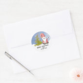 Persoonlijke Kerstman Kerstmis Ronde Sticker (Envelop)